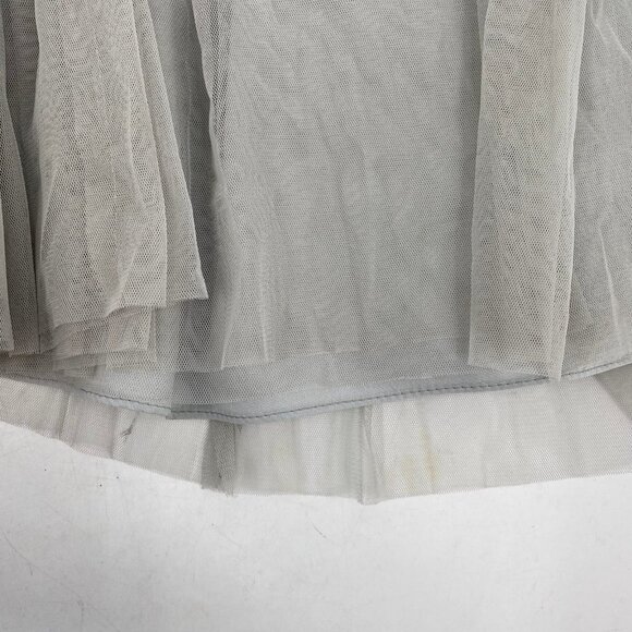 BHLDN Gray Gold Beaded Tulle Maxi Dress | Size 14 - Picture 7 of 12